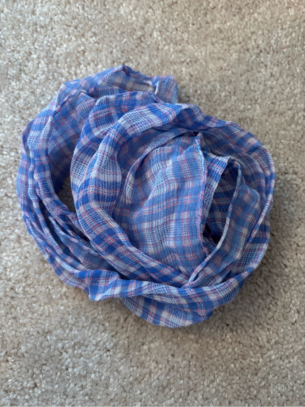 Gap vintage 2006 blue white silk skinny scarf Y2K